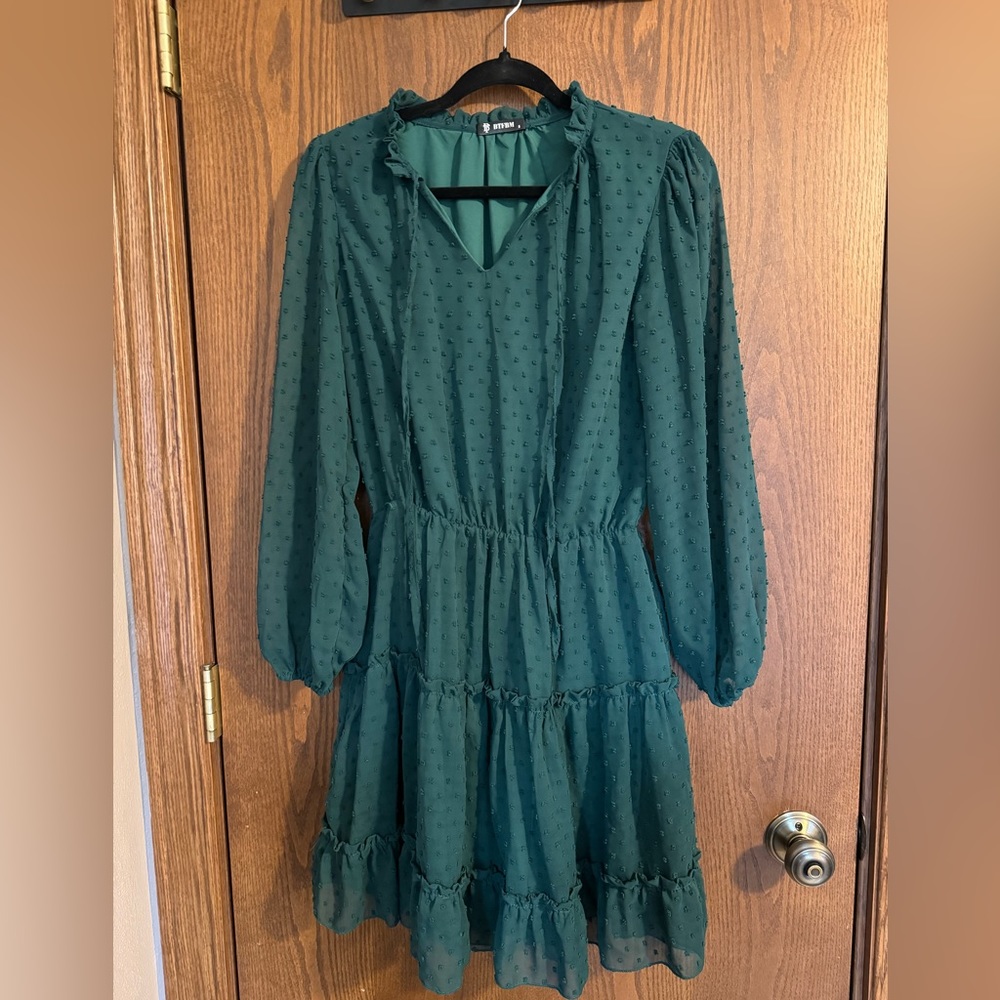 Green Long Sleeve Dress